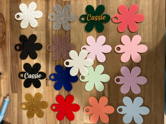 Tumbler Name plate for Stanley traveler 2.0 20/30/40oz flower pink lavender yellow green coral white orange purple blue red black leopard