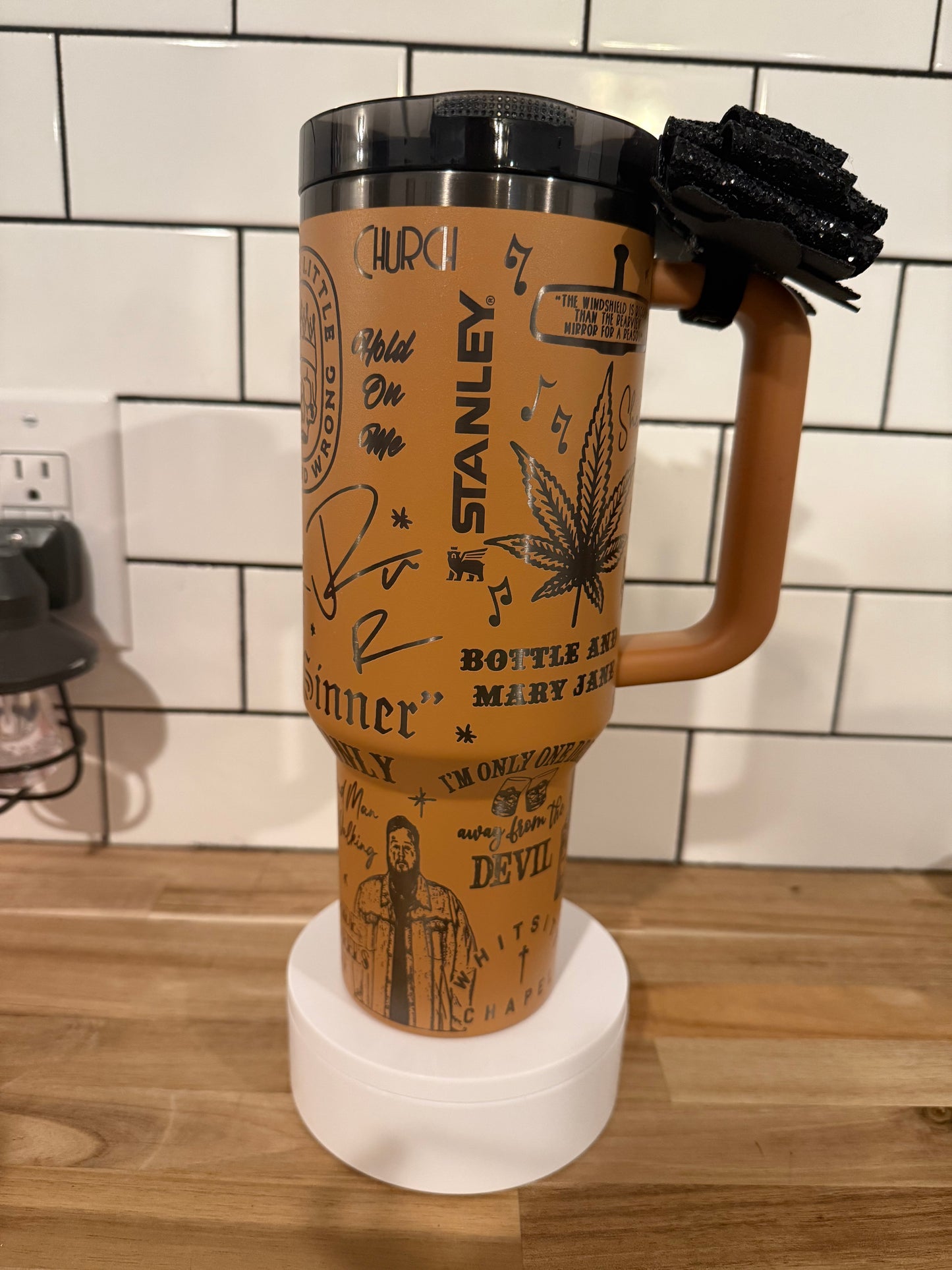 Engraved Stanley Quencher 2.0 tumbler in Camel 40oz, Jelly Roll theme