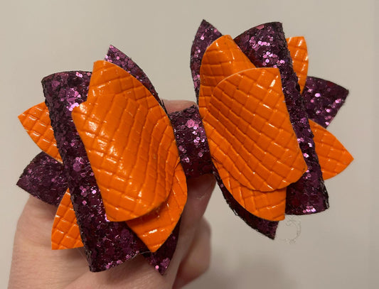 Glitter Tumbler Bow for Stanley, straw topper orange purple tiger Lilly tigerlilly plum