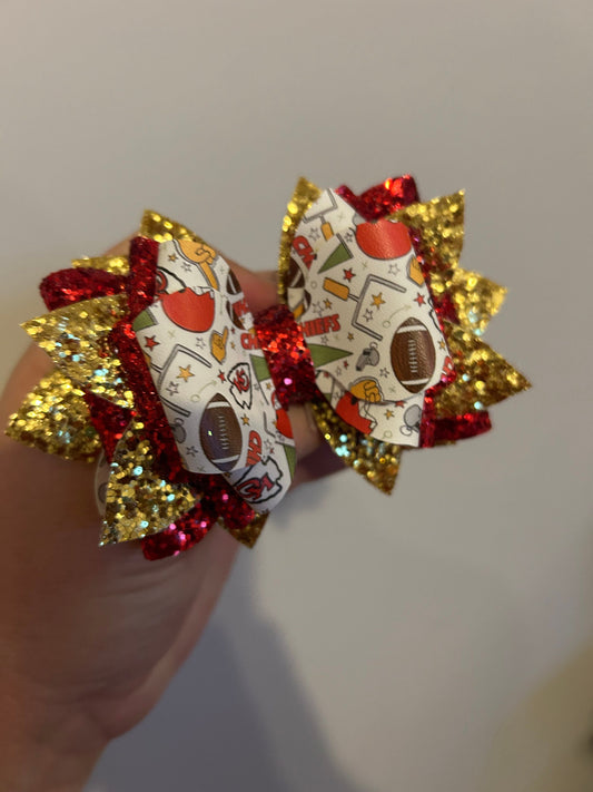 Custom kc Kansas City chiefs Tumbler Bow for Stanley, straw topper choice of other color white red black etc…