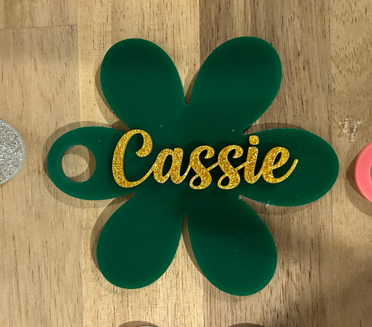 Tumbler Name plate for Stanley traveler 2.0 20/30/40oz flower pink lavender yellow green coral white orange purple blue red black leopard