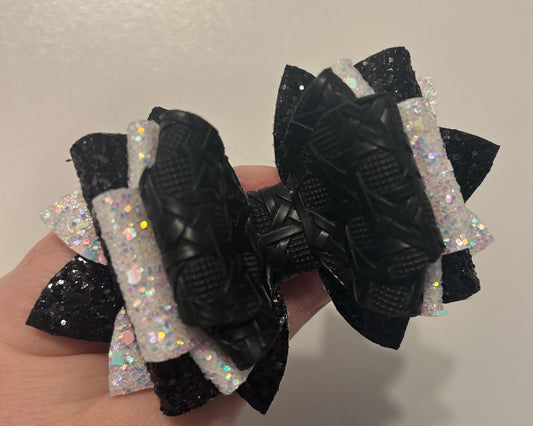 Glitter Tumbler Bow for Stanley, straw topper, chalk polar black white frost