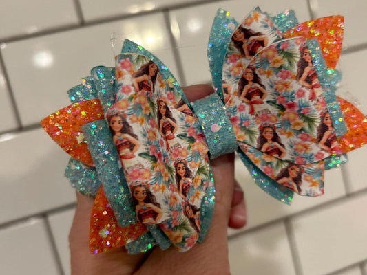 Stanley Tumbler Bow straw topper, Moana orange yellow teal red green blue pink purple sunset summer