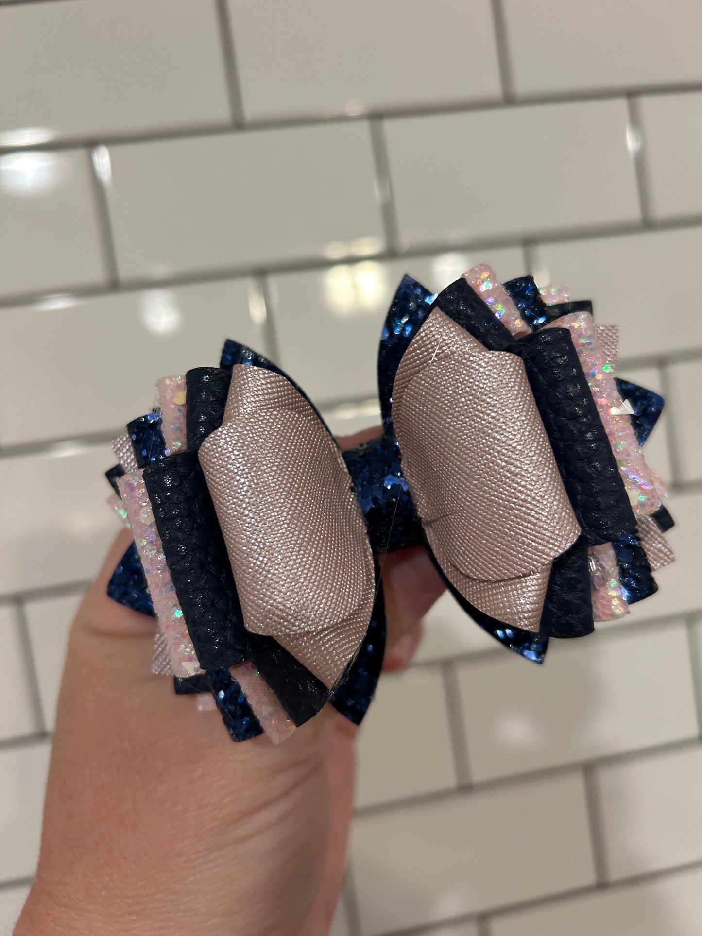 Straw topper bow for stanley tumbler straw.  Mesa blue corn, rodeo, navy pink, western theme