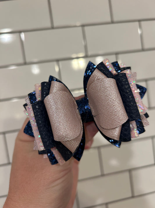 Straw topper bow for stanley tumbler straw.  Mesa blue corn, rodeo, navy pink, western theme