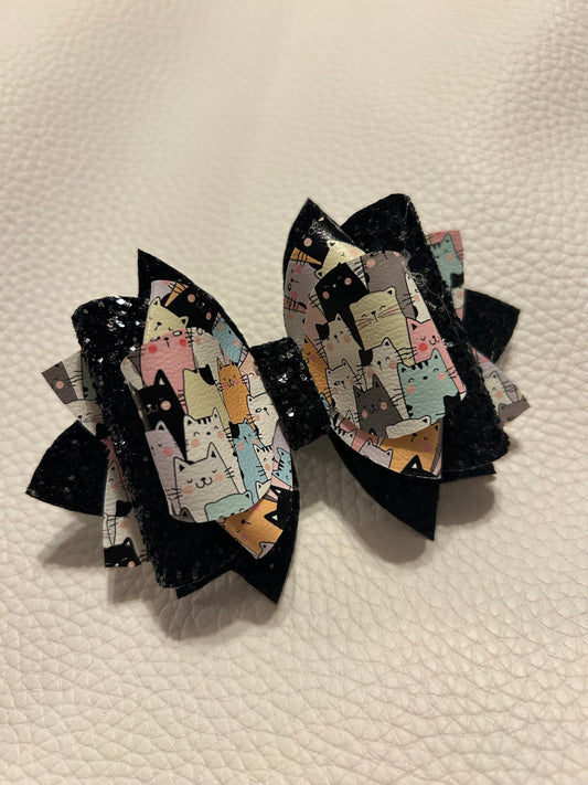 Glitter Tumbler Bow for Stanley, straw topper, paws pets animals cats kittens white black pink blue yellow heather bloom