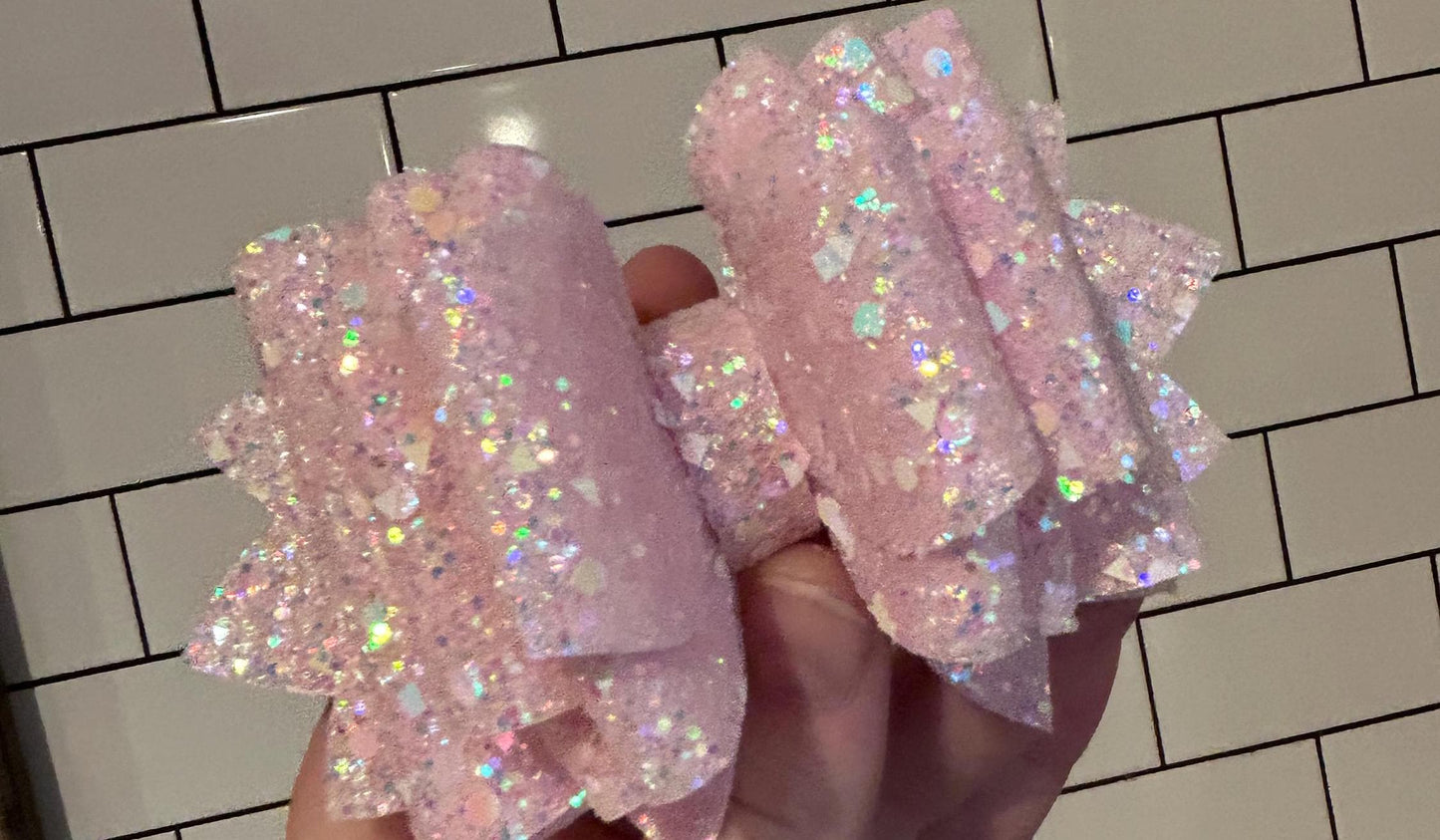 Stanley Tumbler Bow baby pink straw topper bloom winter lsf tulle love shack fancy ribbon Rosa almond rose petal shimmer white