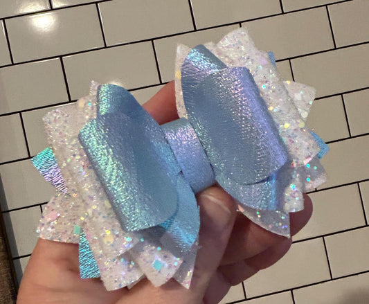 Stanley tumbler bow topper for straw iridescent light blue Silver Cinderella stanley Starbucks spring Shining white lsf love shack fancy