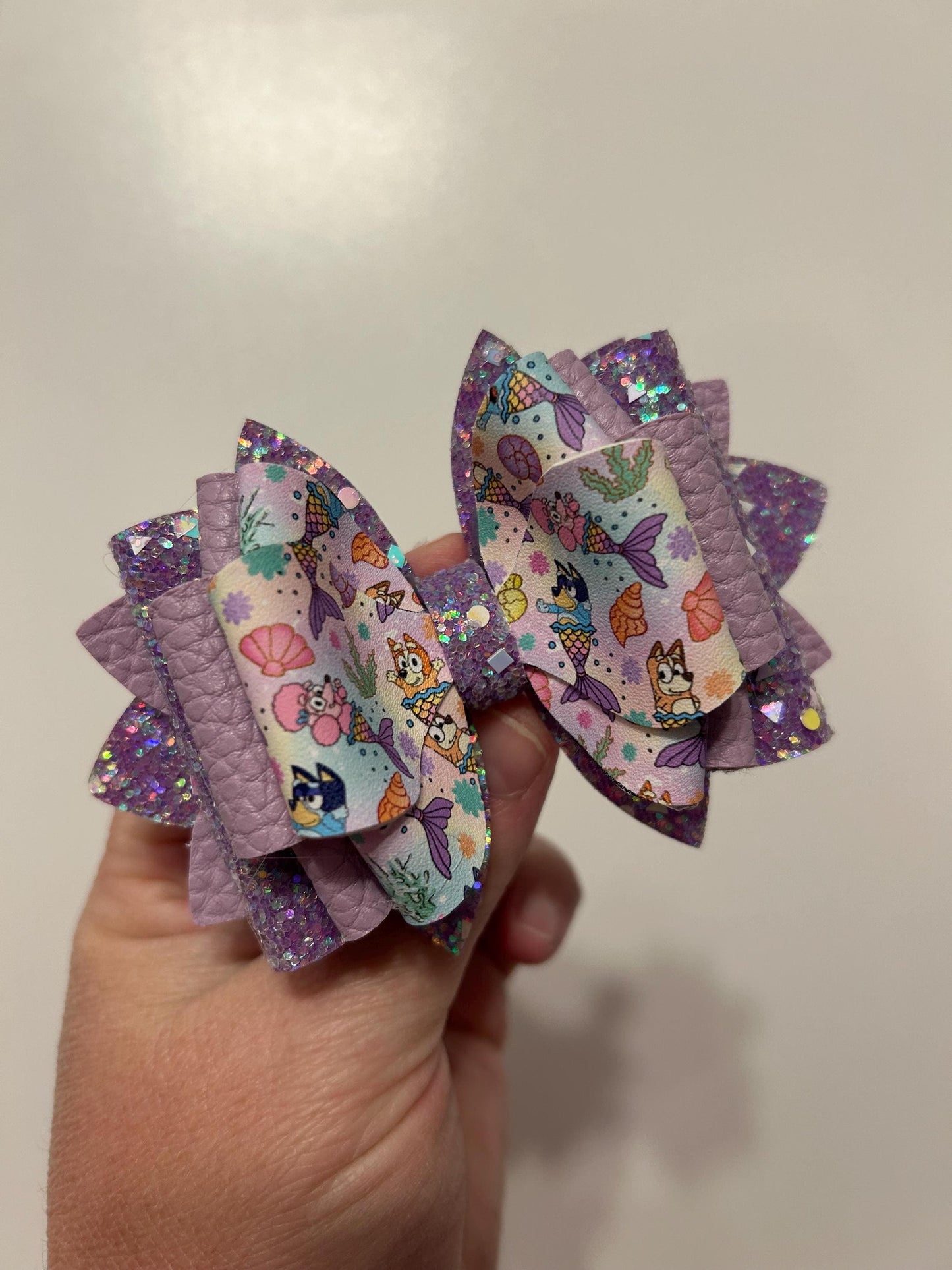 Can customize colors Glitter Tumbler Bow for Stanley, straw topper Bluey blue dog lavender pink purple mint peach yellow blue orange mermaid