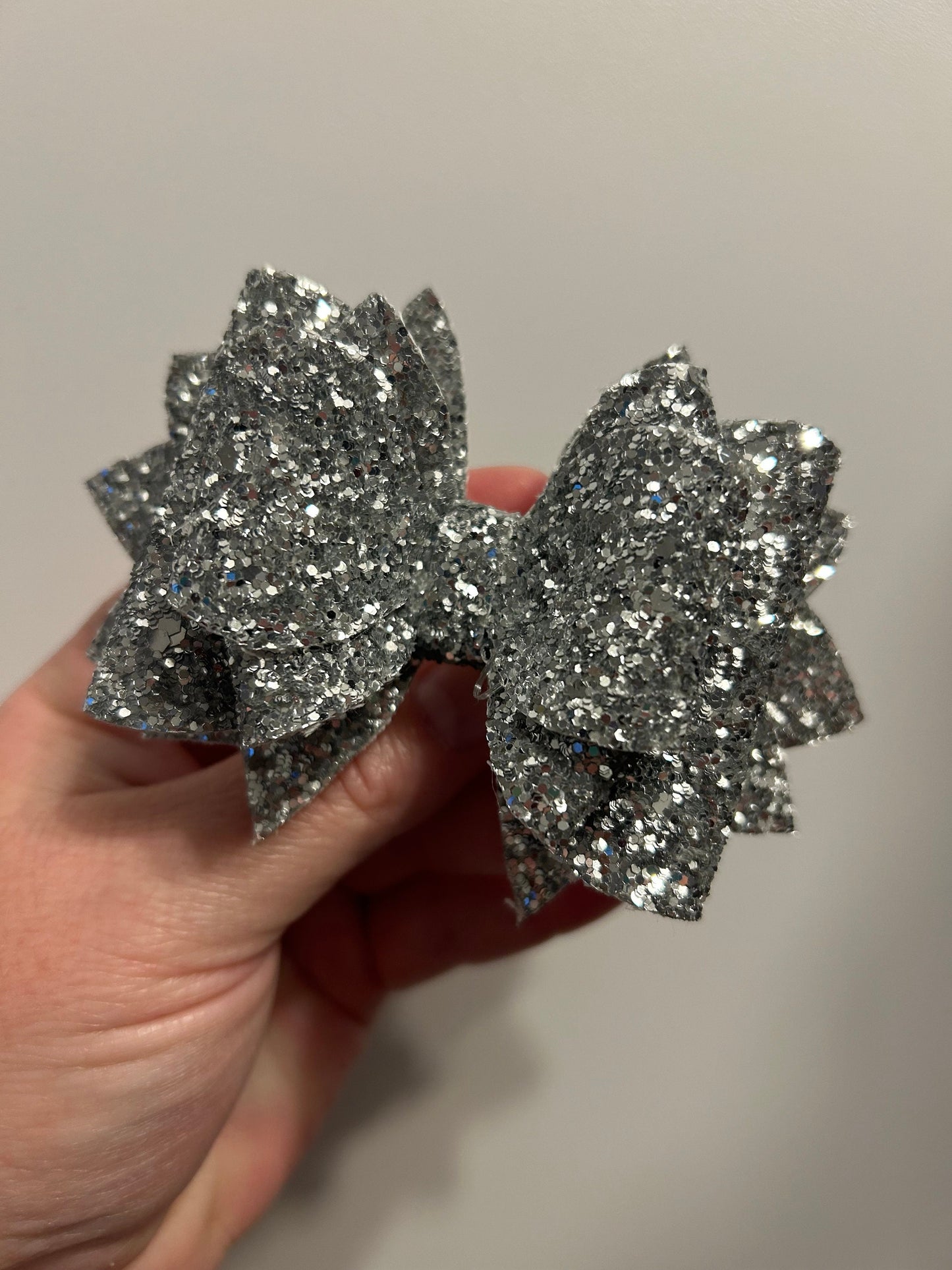 Glitter tumbler bow for Stanley straw topper silver for pink blue red green black white