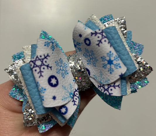 Stanley tumbler bow topper for straw Silver Cinderella spring love shack fancy winter wonderland powder blue crush snowflake heather navy