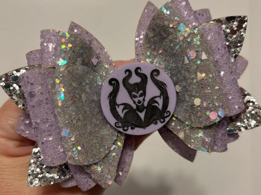 Stanley Tumbler bow, custom colors and picture not maleficent Disney villains princess purple black green