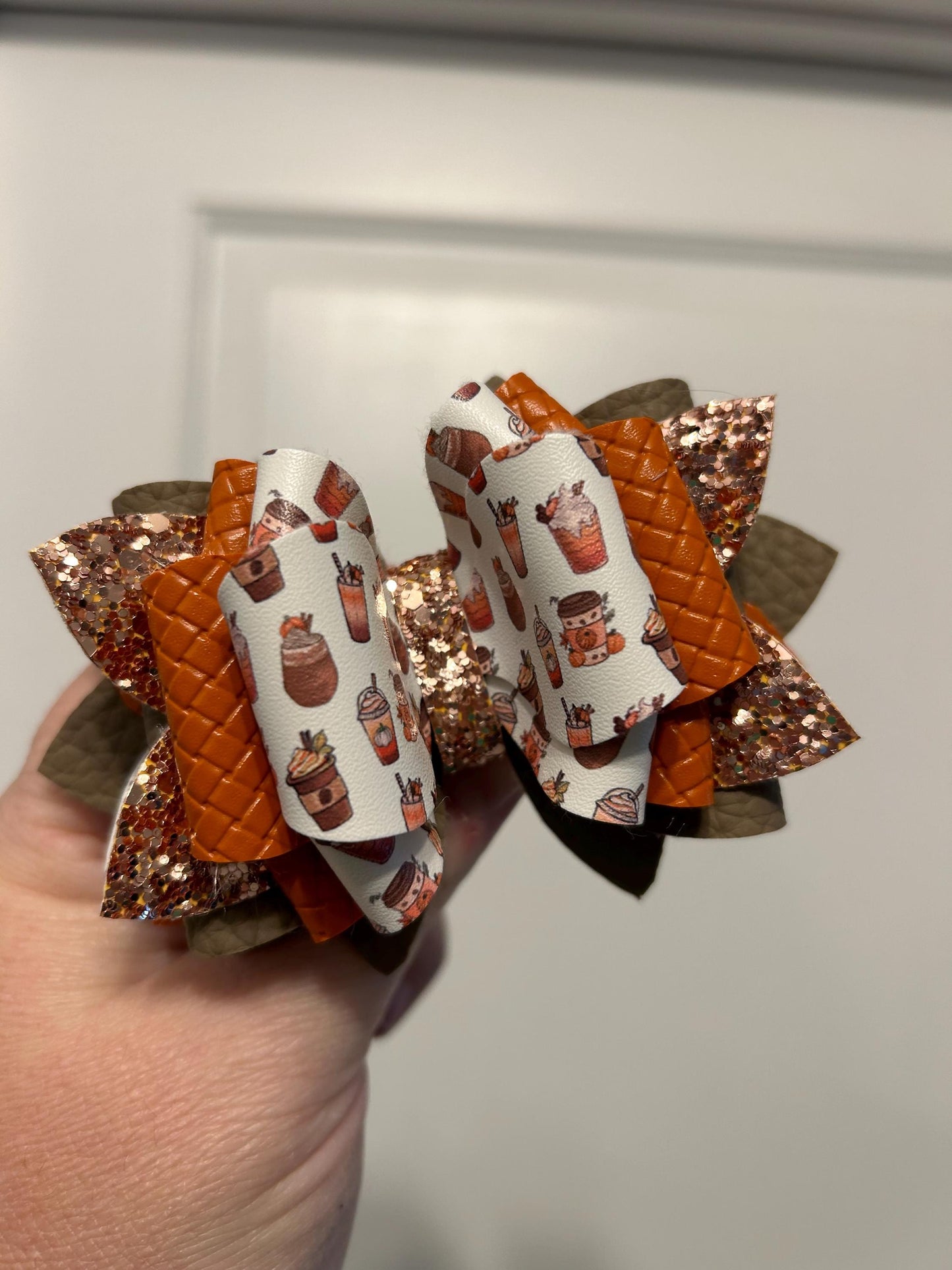 Glitter Tumbler Bow for Stanley straw topper basic brown beige pumpkin spice coffee fall leaves orange clay Starbucks tan camel espresso