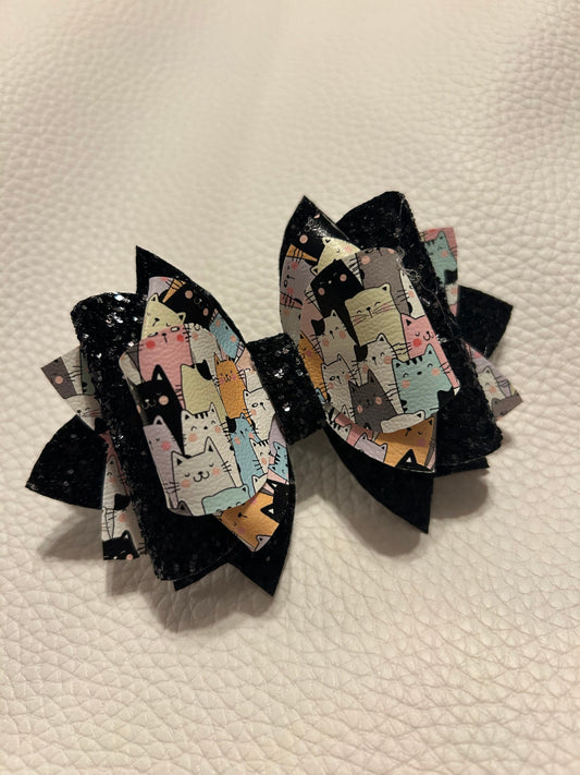 Glitter Tumbler Bow for Stanley, straw topper, paws pets animals cats kittens white black pink blue yellow heather bloom