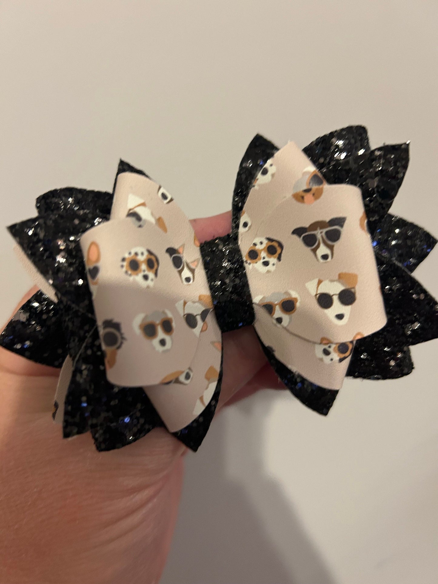 Black beige brown dogs puppies paws animals Tumbler Bow for Stanley Straw Topper sparkle pups