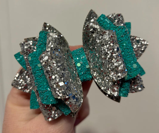 Can customize colors Glitter Tumbler Bow for Stanley, straw topper, Easter peeps flowers Tiffany  white silver gumdrop green teal aqua