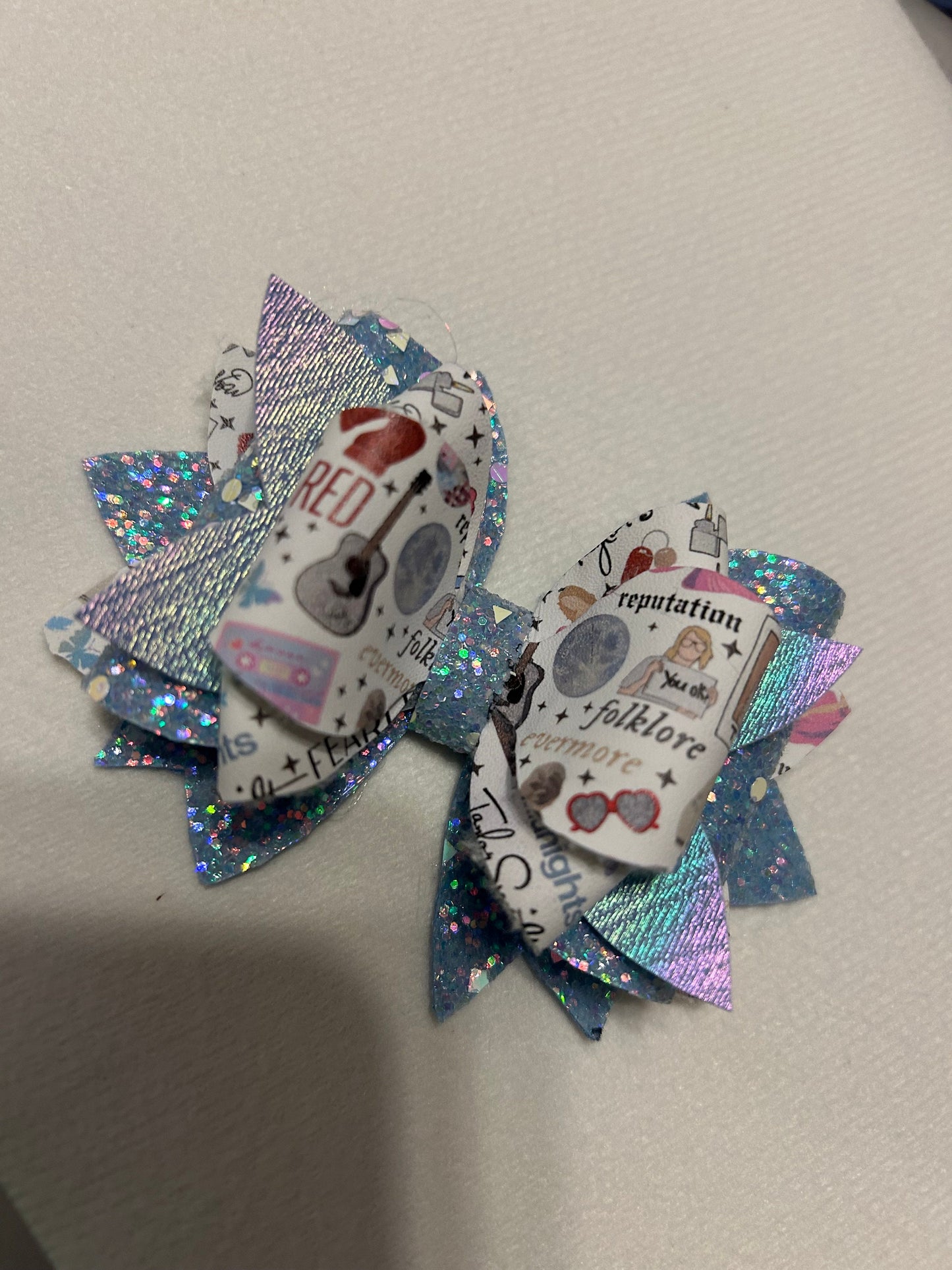 Custom Taylor Swift Swifties Tumbler Bow for Stanley, straw topper your choice of coordinating color, pink, etc…. Cool serene blue heather