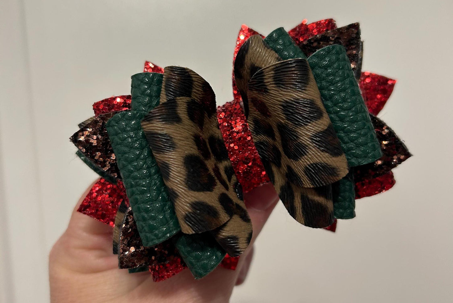 Glitter Tumbler Bow for Stanley, straw topper, leopard Christmas tree red green gold Santa elf snowflake red white tree grinch cake brown