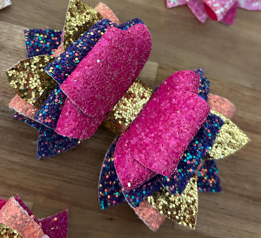 Pink fuchsia Barbie icon Tumbler Bow for Stanley straw topper hot peony camelia 80s 1980s dynamite orange peach pink gold purple