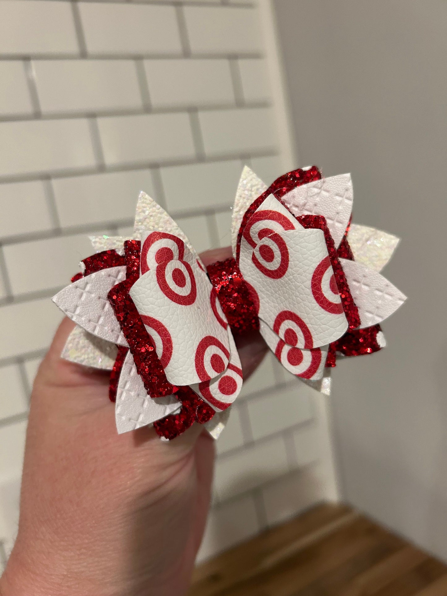 Glitter Tumbler Bow for Stanley, straw topper, red white sips for trips, target practice archery shop