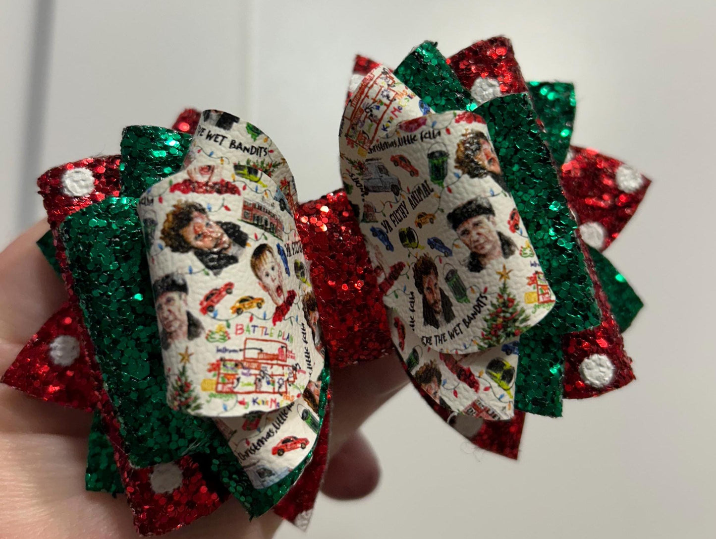 Glitter Tumbler Bow for Stanley, straw topper, Christmas tree cake little holiday Debbie cake  snowflake red cake green home alone