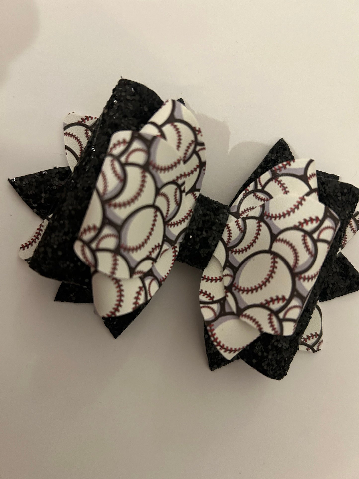 Glitter Tumbler Bow for Stanley, straw topper, baseball softball red white black