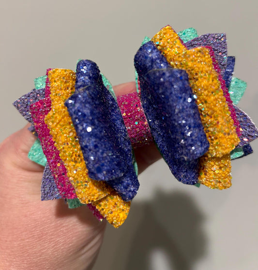 Rainbow Stanley Tumbler Bow Glitter Straw Topper silver green hibiscus orange yellow tropical  wave fuchsia pink teal purple blue