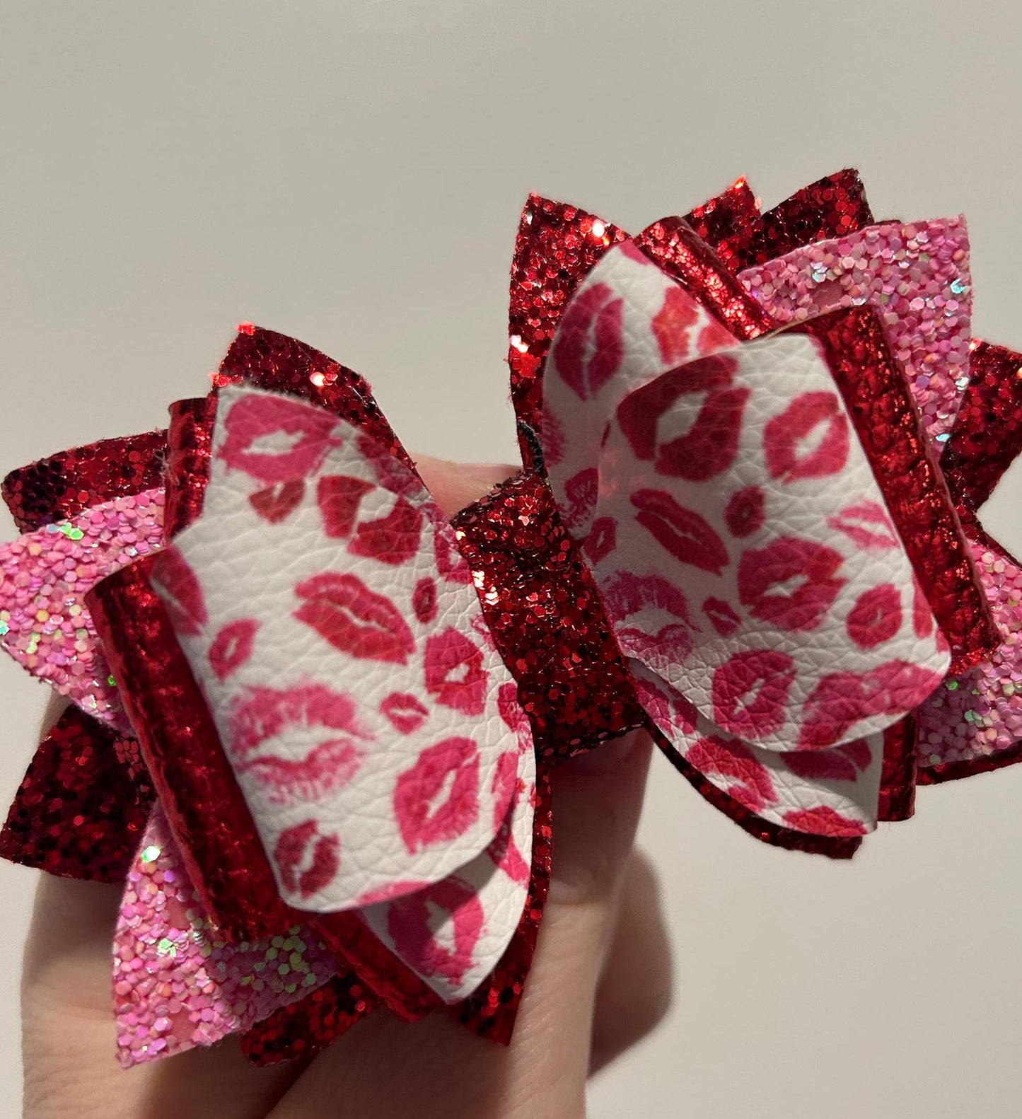 Stanley Tumbler Bow pink peony fuchsia red target valentine hearts lips hugs kisses Glitter Straw Topper valentine hot pink cranberry red