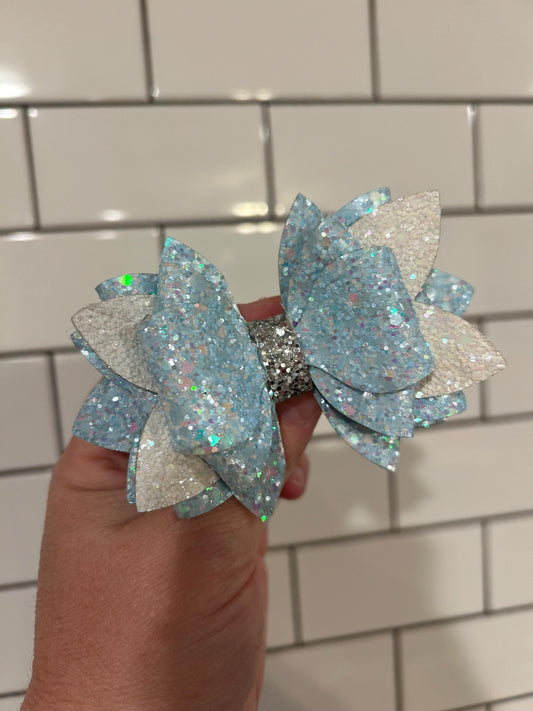 Stanley tumbler bow topper for straw light blue Silver Cinderella stanley Starbucks spring love shack fancy everblooming rosette ocean palms