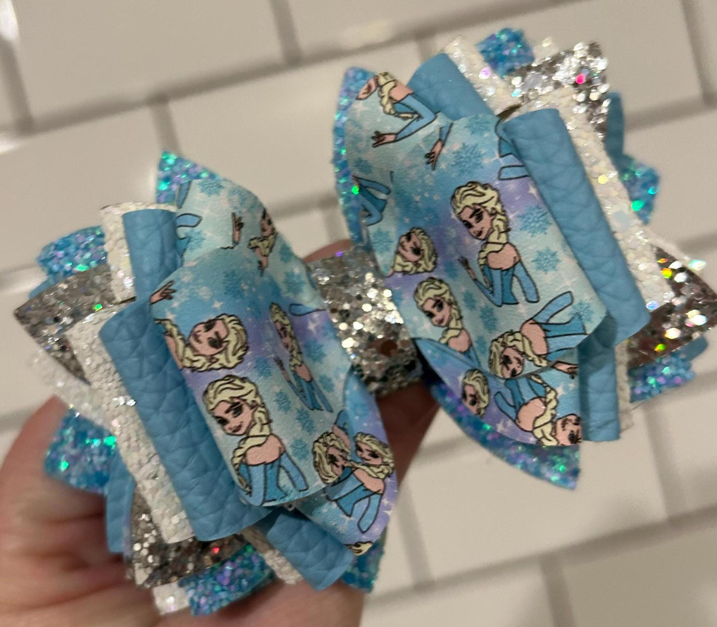 Stanley tumbler bow topper for straw blue Silver Cinderella spring Olaf fancy Elsa  winter wonderland powder blue crush frozen inspired