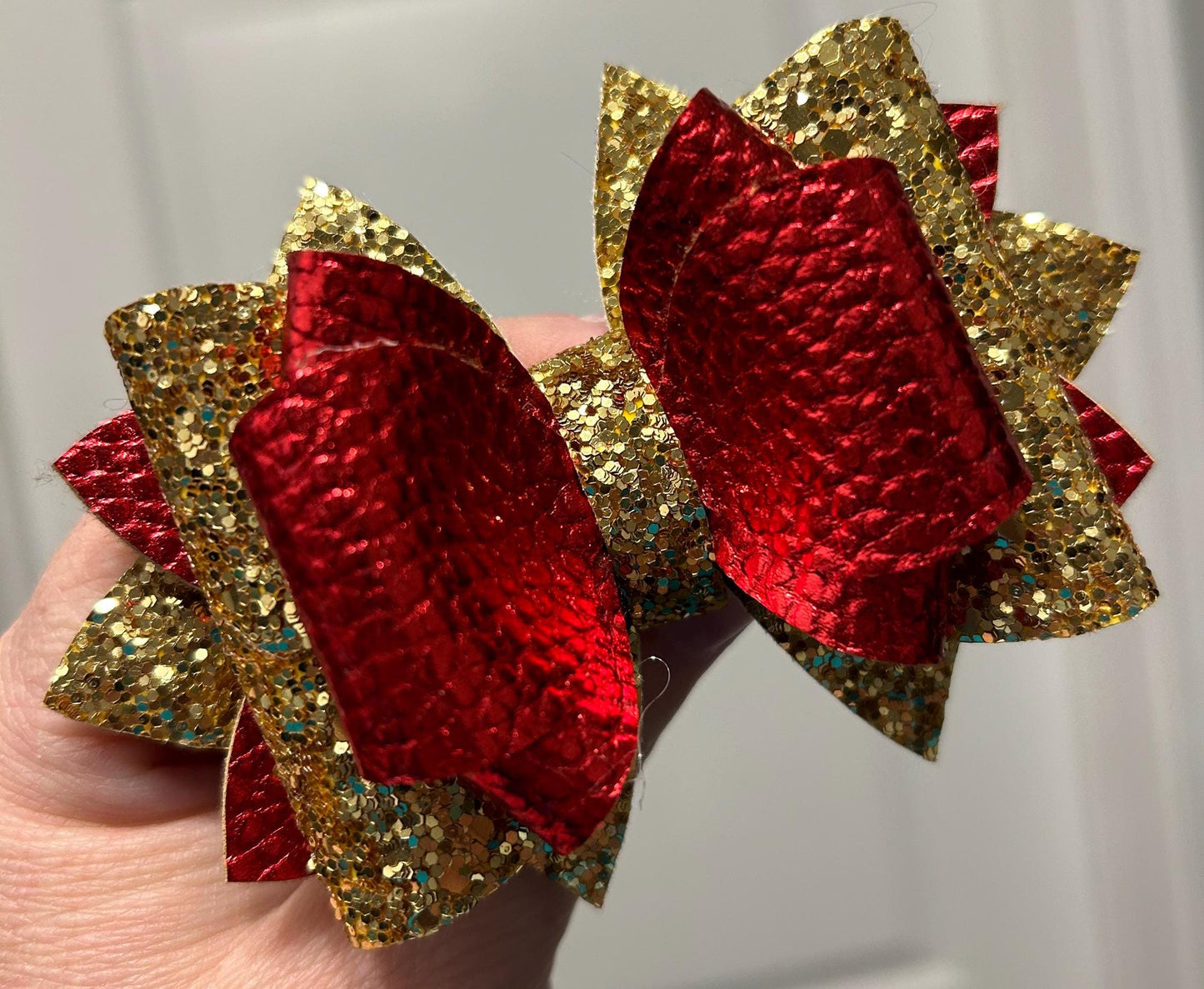 Glitter Tumbler Bow for Stanley, straw topper, red gold Christmas Scarlett shimmer Santa red scarlet