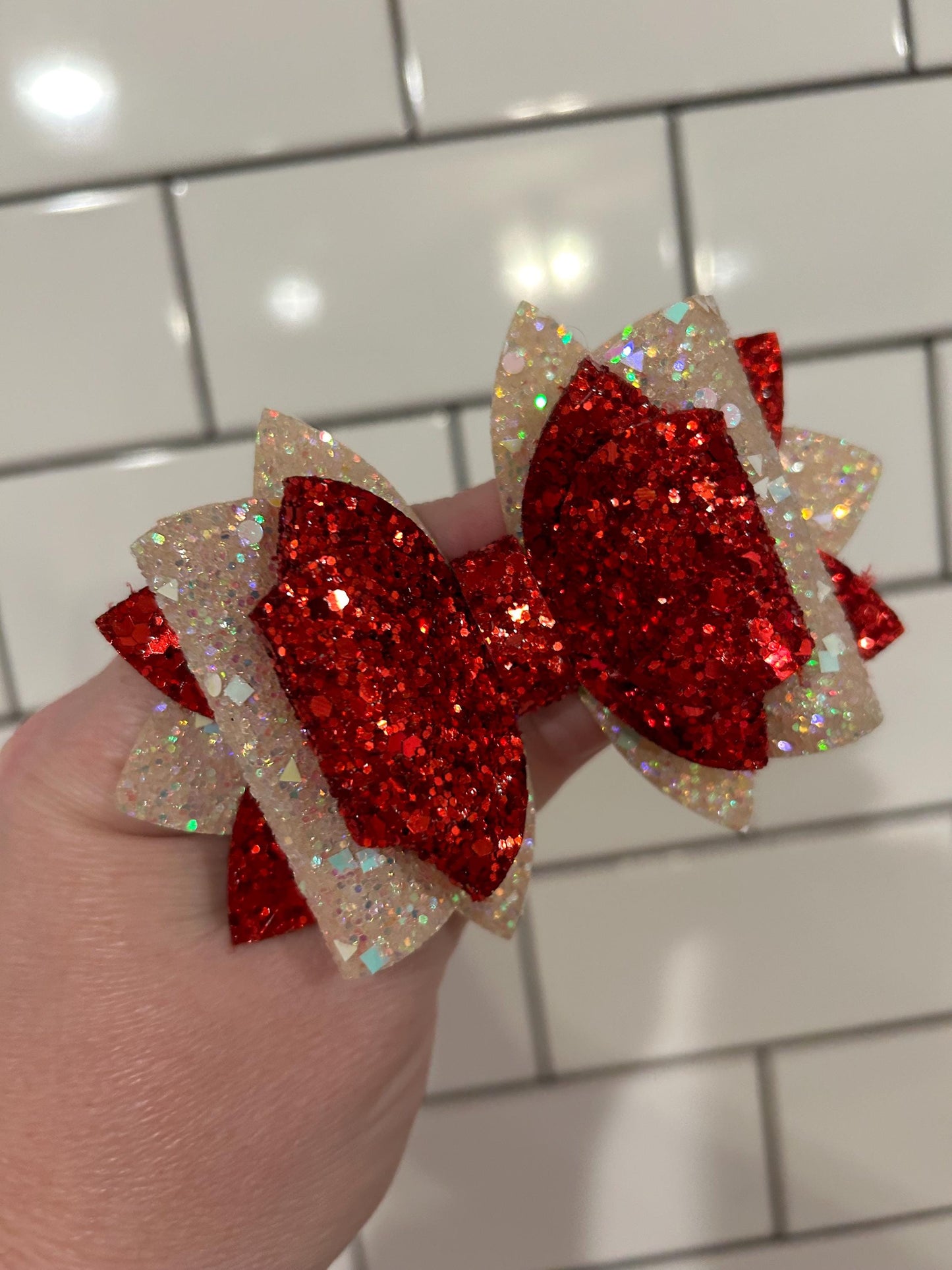 Glitter Tumbler Bow for Stanley, straw topper, Mother’s Day resort floral tropical red cream white tan not gold silver