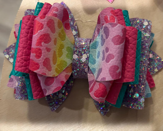 Can customize colors, Glitter Tumbler Bow for Stanley, straw topper, Easter peeps teal yellow coral lavender  pink purple leopard spring