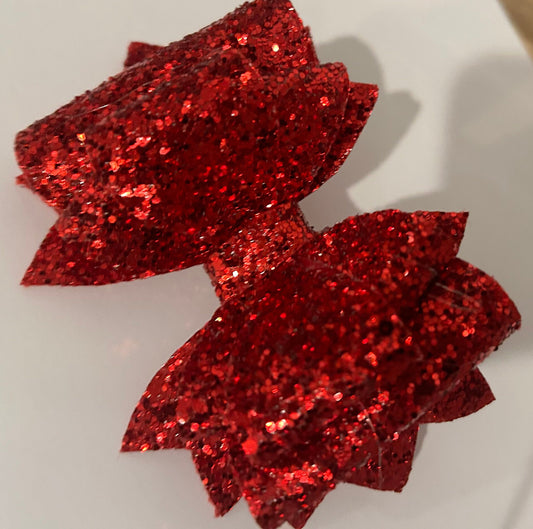 Glitter Tumbler Bow for Stanley, straw topper, red ruby lava glitter